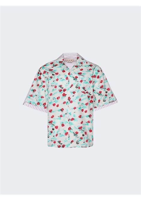 camicia a fiori uomo multicolor in cotone MARNI | CUMU0287QY UTC325REW01